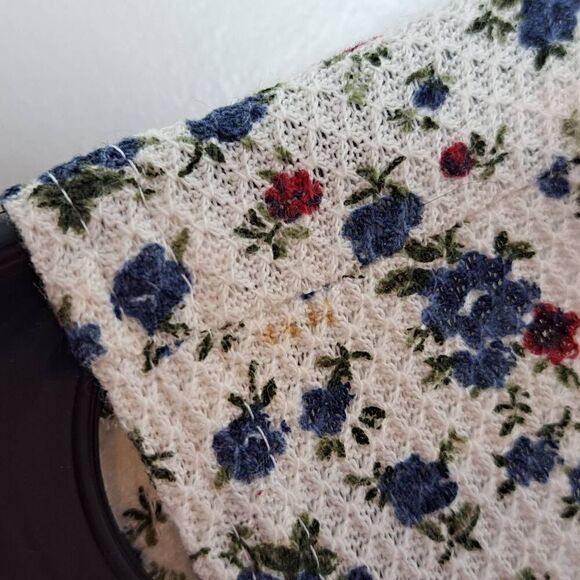 Ultimate Blues Vintage 90s Women's Floral Cotton Romper size Small - Picture 7 of 7